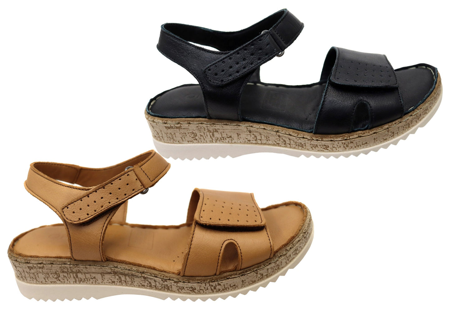 Orizonte Eito Womens Comfortable European Leather Adjustable Sandals
