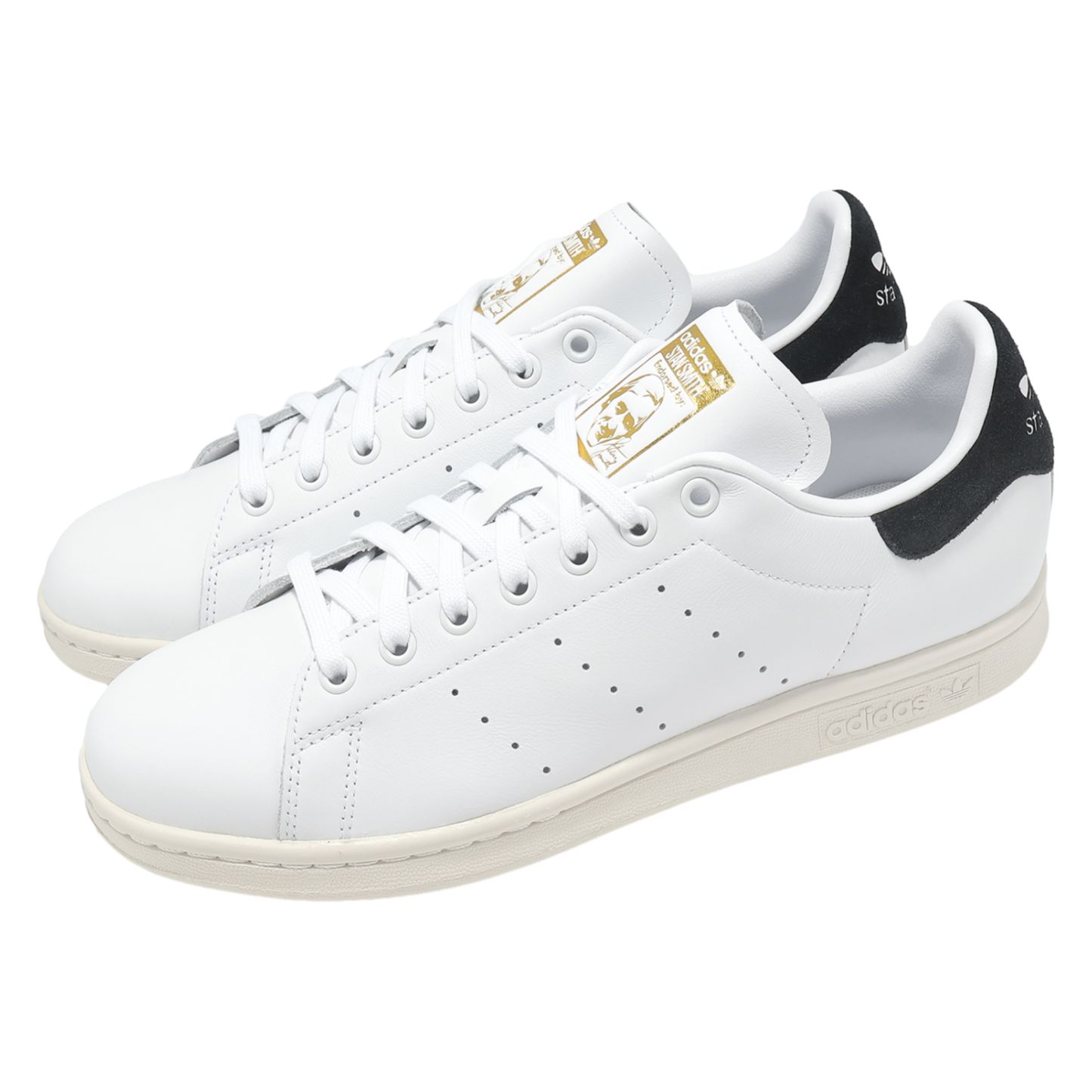 Adidas Originals Men's White/Beige/Black Stan Smith Sneakers, JI3379 (No Box)