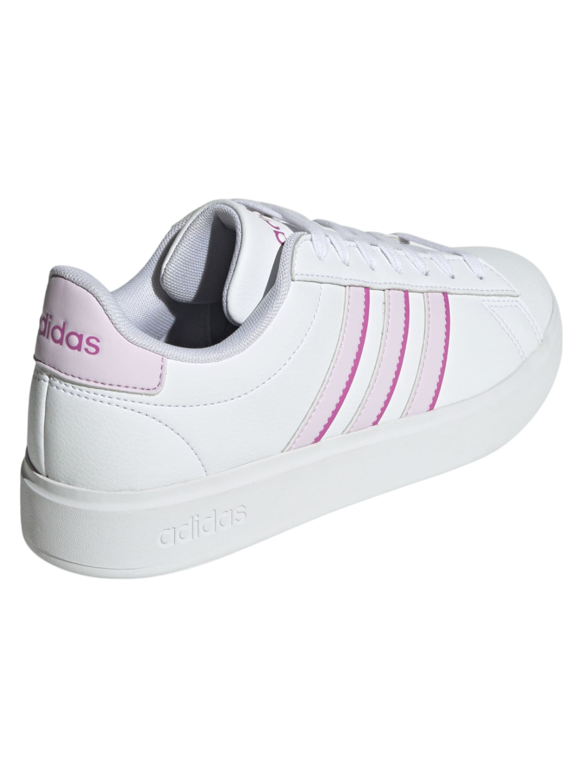 Adidas Women's White/Lavender Grand Court 2.0 Sneakers, IG9242