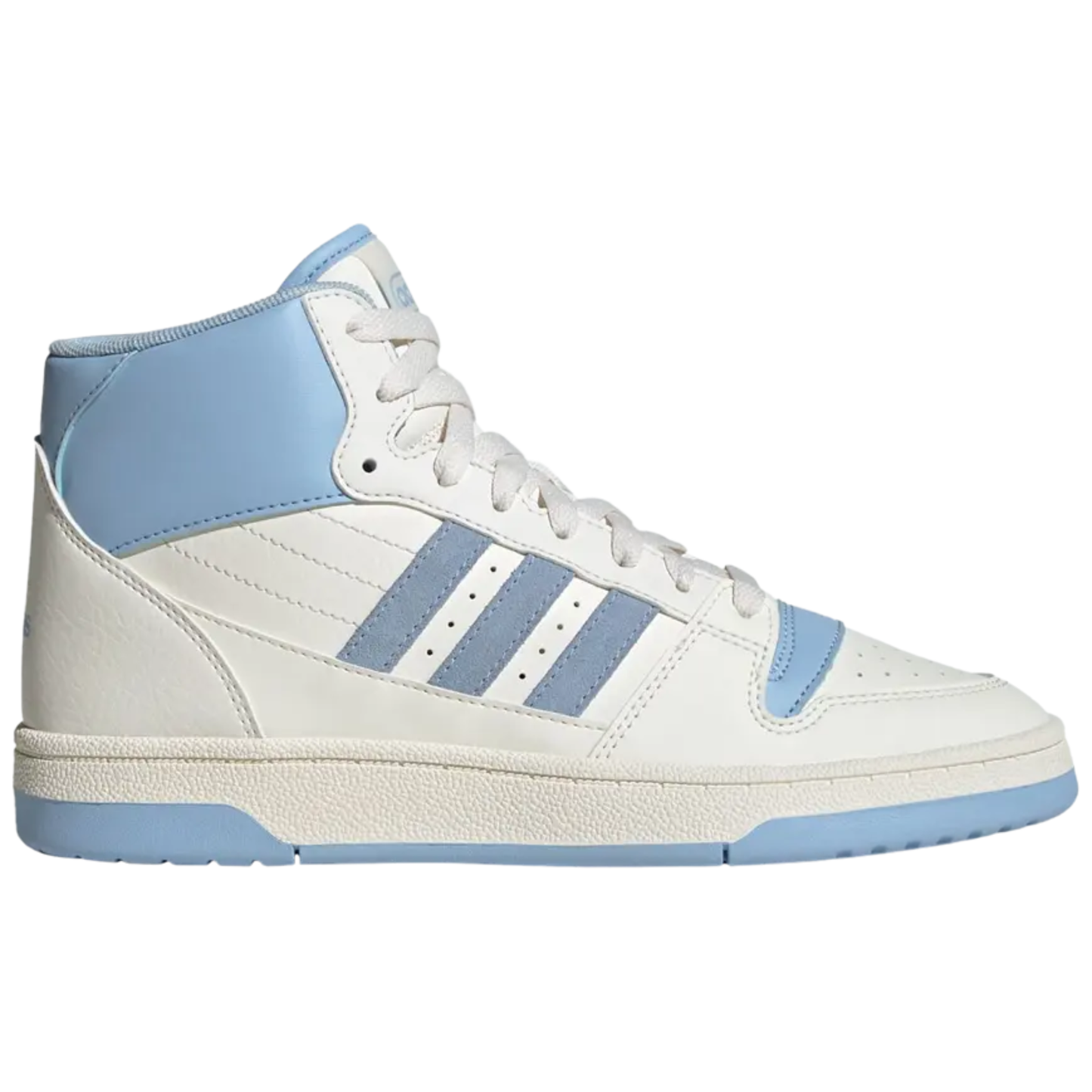 Adidas Women's White/Blue Break Start Mid Sneakers, IH7879