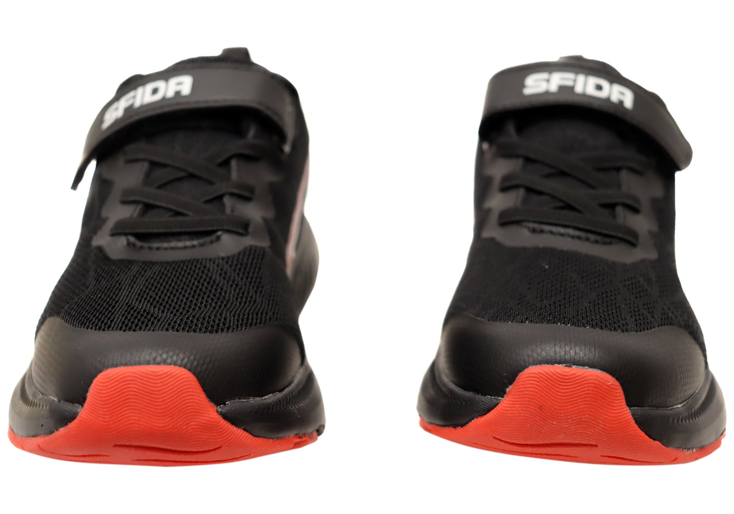 Sfida Switch Kids Boys Adjustable Strap Athletic Shoes Black Red