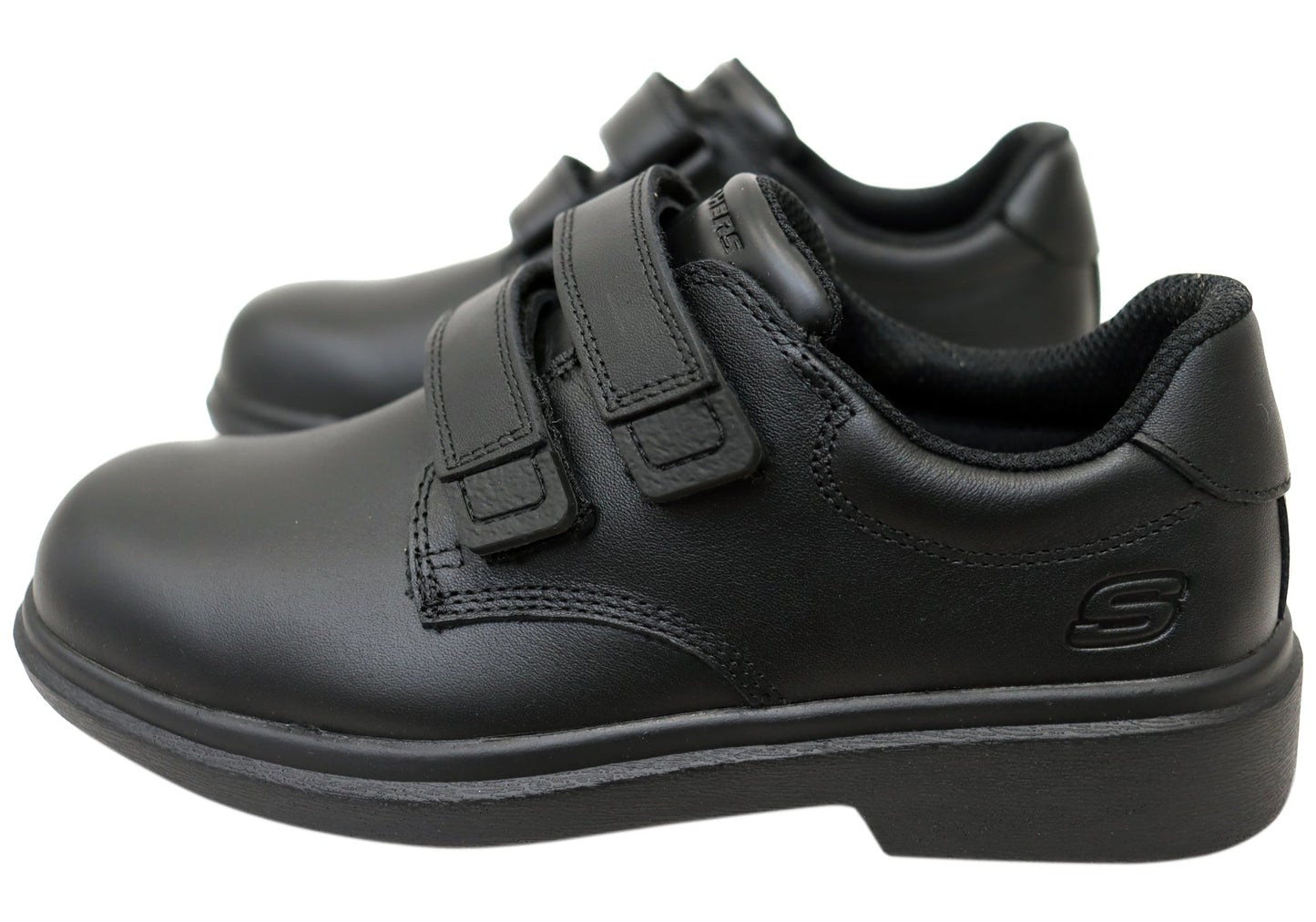 Skechers Unisex Kids Smooth Tracks Classic Stride Leather School Shoes