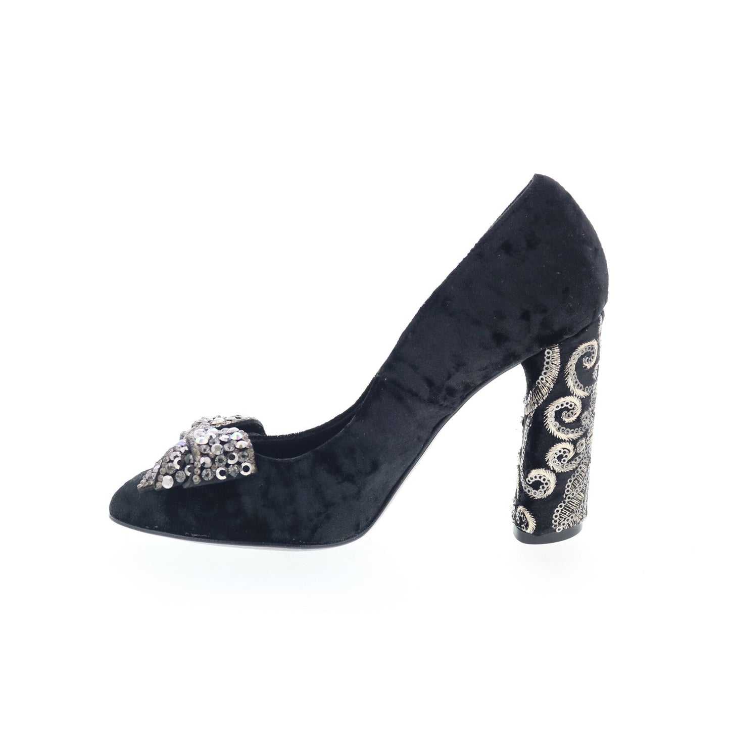 Divine Follie Divine Follie17 Womens Black Synthetic Pumps Heels Shoes