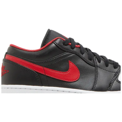 Jordan Men's Black Air Jordan 1 Low 'White Toe' Sneakers, 553558 063