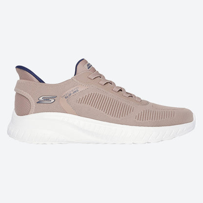 Men's Wide Fit Skechers 118312 Slip-ins Bobs Sport Squad Chaos Solid Step Trainers