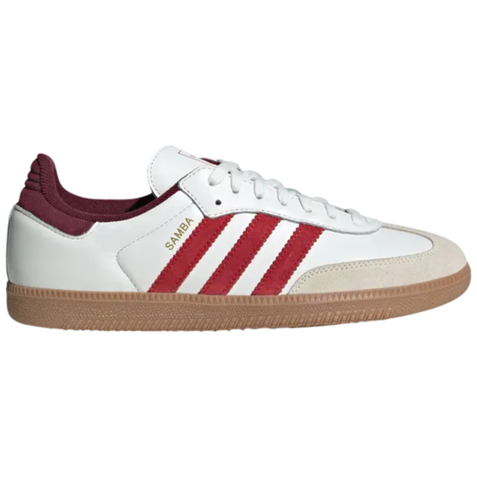 Adidas Originals Men's White Samba OG 'White Scarlet Shadow Red', JI3201