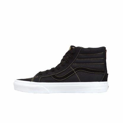 Vans Mens Black Premium Leather Sk8-Hi Reissue Zip, VN0A33T9MXK