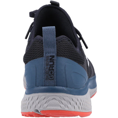 Men's Wide Fit Skechers 220102 GOrun Consistent Trainers - Black/Blue