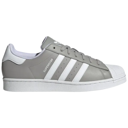 Adidas Originals Men's Solid Grey/White Superstar Sneakers, IH2698 (No Box)