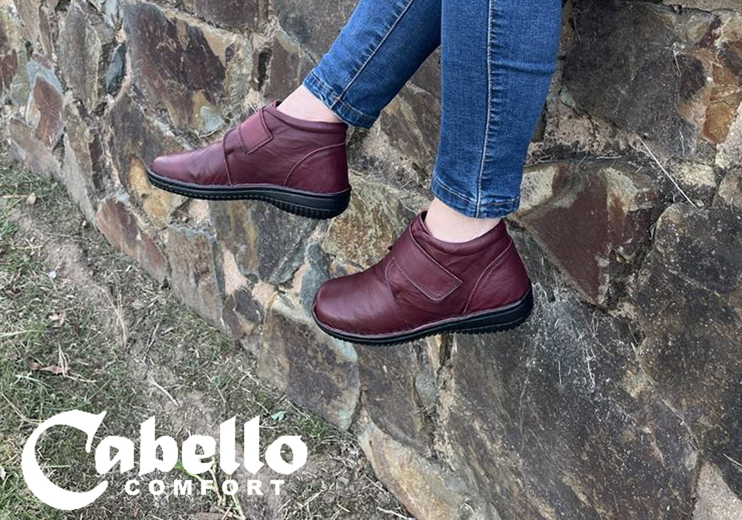Cabello Comfort 5240-27 Womens Wide Fit Comfortable Leather Boots
