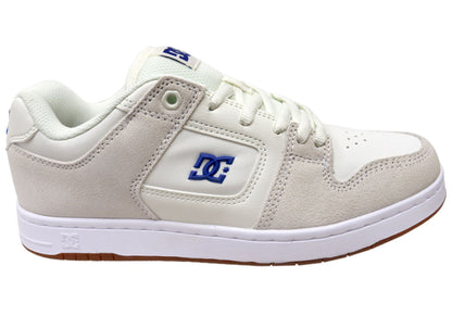 DC Shoes Mens Manteca 4 S Leather Shoes Off White Blue Red
