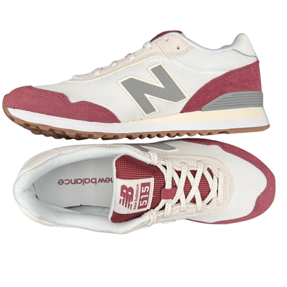 New Balance Men's White/Red 515 Athletic Sneakers, ML515TWT