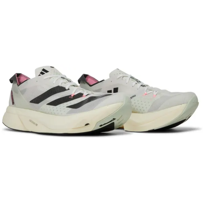 Adidas Men's White/Linen Green Adizero Adios Pro 3 Sneakers, GV7067 (No Box)