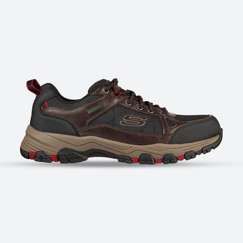 Men's Relaxed Fit Skechers Selmen Cormack - 204427 Hiking Trainers - Chocolate/Black
