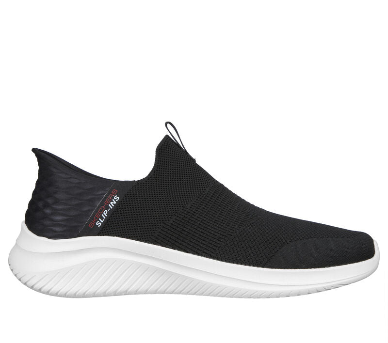 Men's Wide Fit Skechers 232450W Slip-ins Ultra Flex 3.0 - Smooth Step Trainers - Black