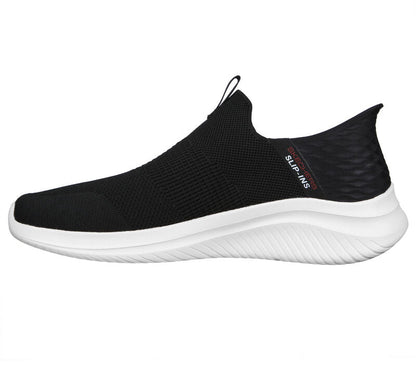 Men's Wide Fit Skechers 232450W Slip-ins Ultra Flex 3.0 - Smooth Step Trainers - Black