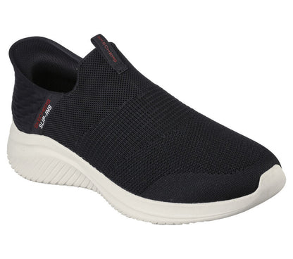 Men's Wide Fit Skechers 232450W Slip-ins Ultra Flex 3.0 - Smooth Step Trainers - Black
