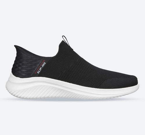 Men's Wide Fit Skechers 232450W Slip-ins Ultra Flex 3.0 - Smooth Step Trainers - Black