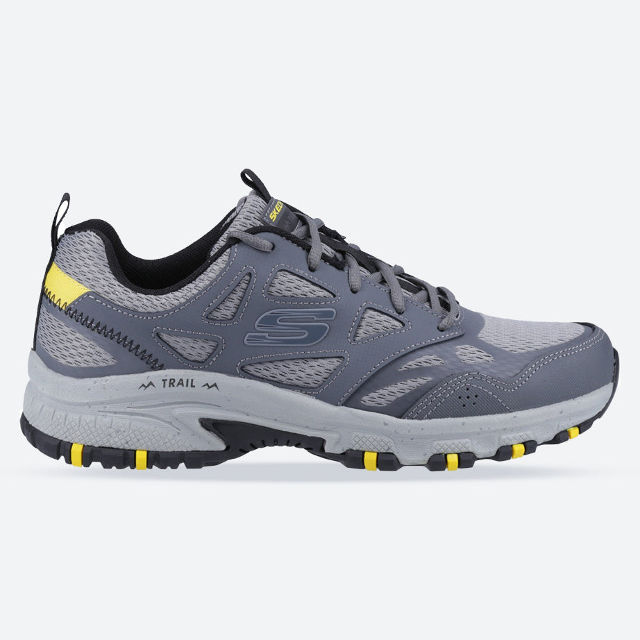 Men's Wide Fit Skechers 237265 Hillcrest outdoor trail Walking Trainers - Charcoal/Black