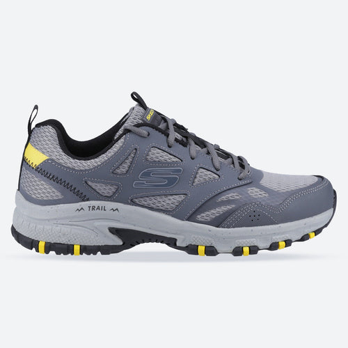 Men's Wide Fit Skechers 237265 Hillcrest outdoor trail Walking Trainers - Charcoal/Black