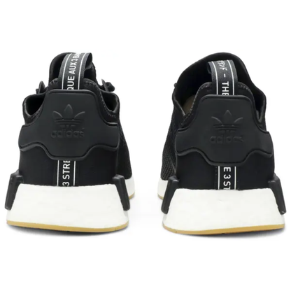 Adidas Mens Black Gum NMD_R1 Sneakers, B42200
