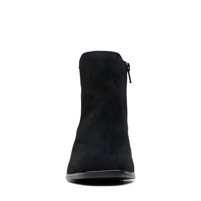 Clarks Amser West 26175876 Womens Black Suede Ankle & Booties Boots