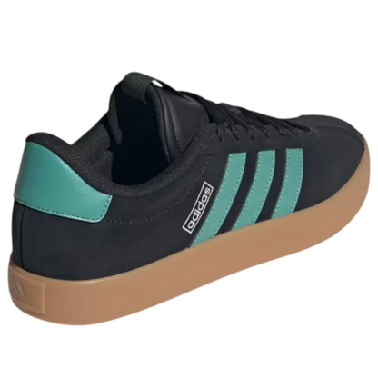 Adidas Mens Black Court 3.0 'Black Powder Teal' Sneakers, JR8653
