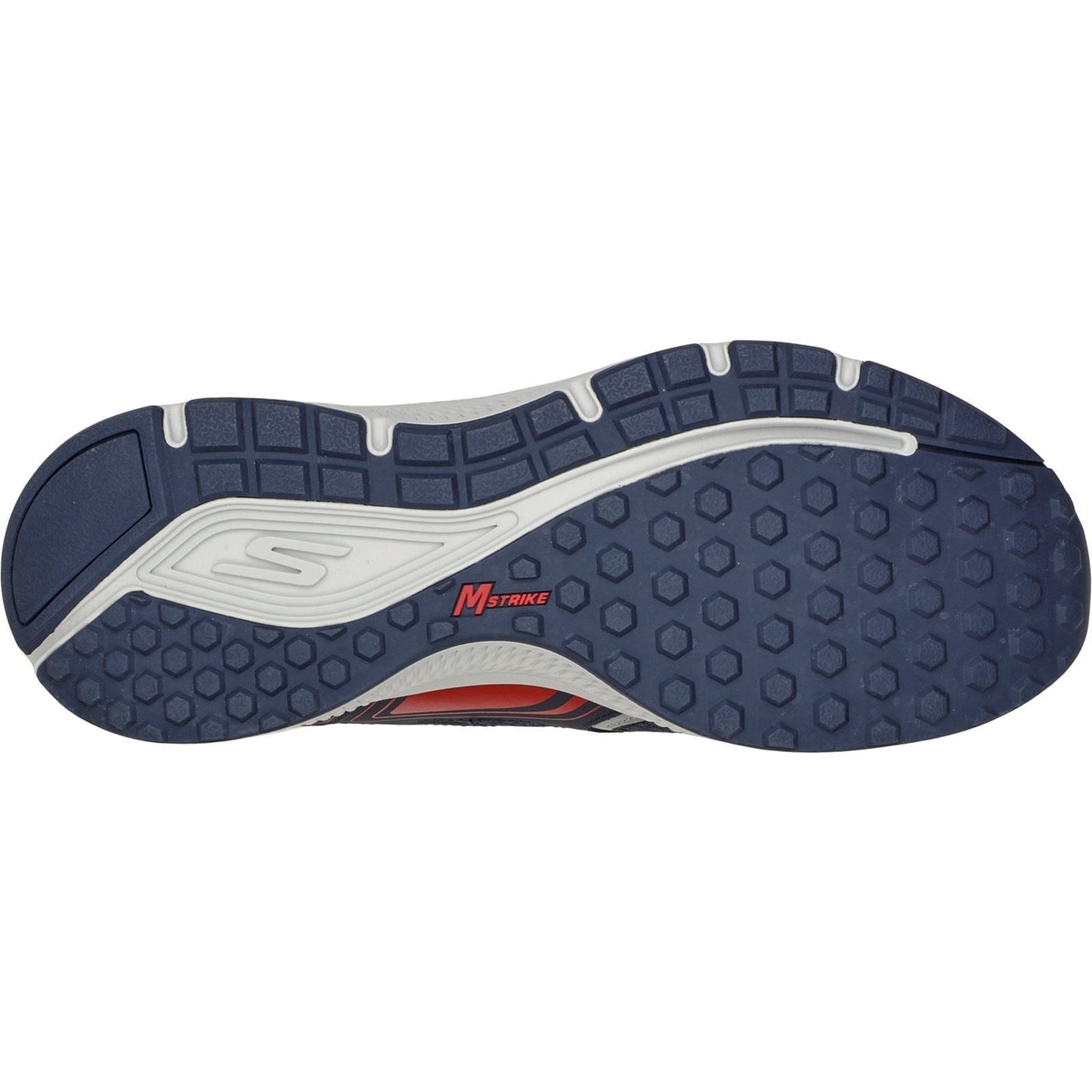 Men's Wide Fit Skechers 220034 Go Run Consistent Wide Trainers - Navy/Red