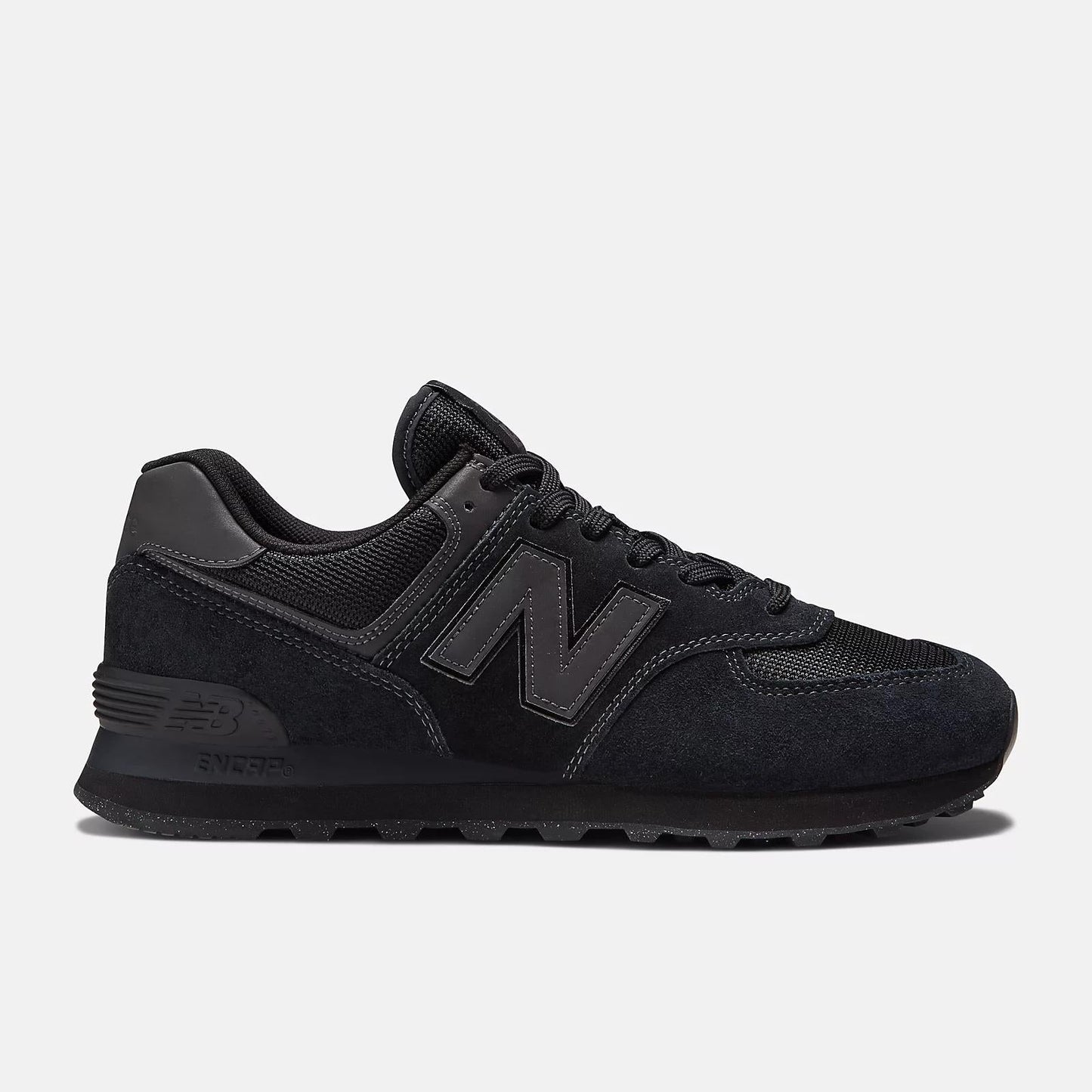 Men's Wide Fit New Balance ML574EVE Walking/Running Trainers - Exclusive - Black