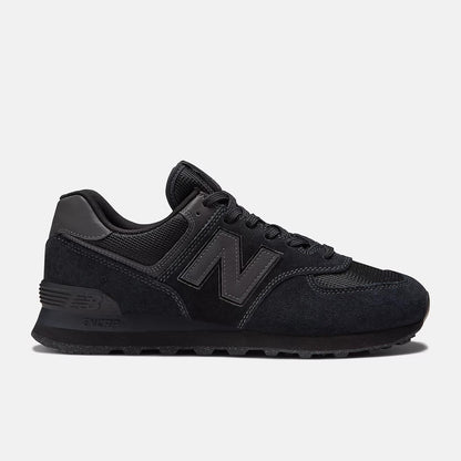 Men's Wide Fit New Balance ML574EVE Walking/Running Trainers - Exclusive - Black