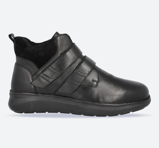 Men's Wide Fit DB Solomon Boots - Black Lea / Suede