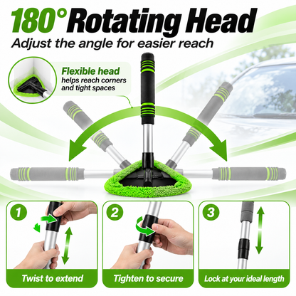 9-Piece Windshield Cleaning Kit – Extendable Car Window Cleaner for a Streak-Free Shine 🚗✨