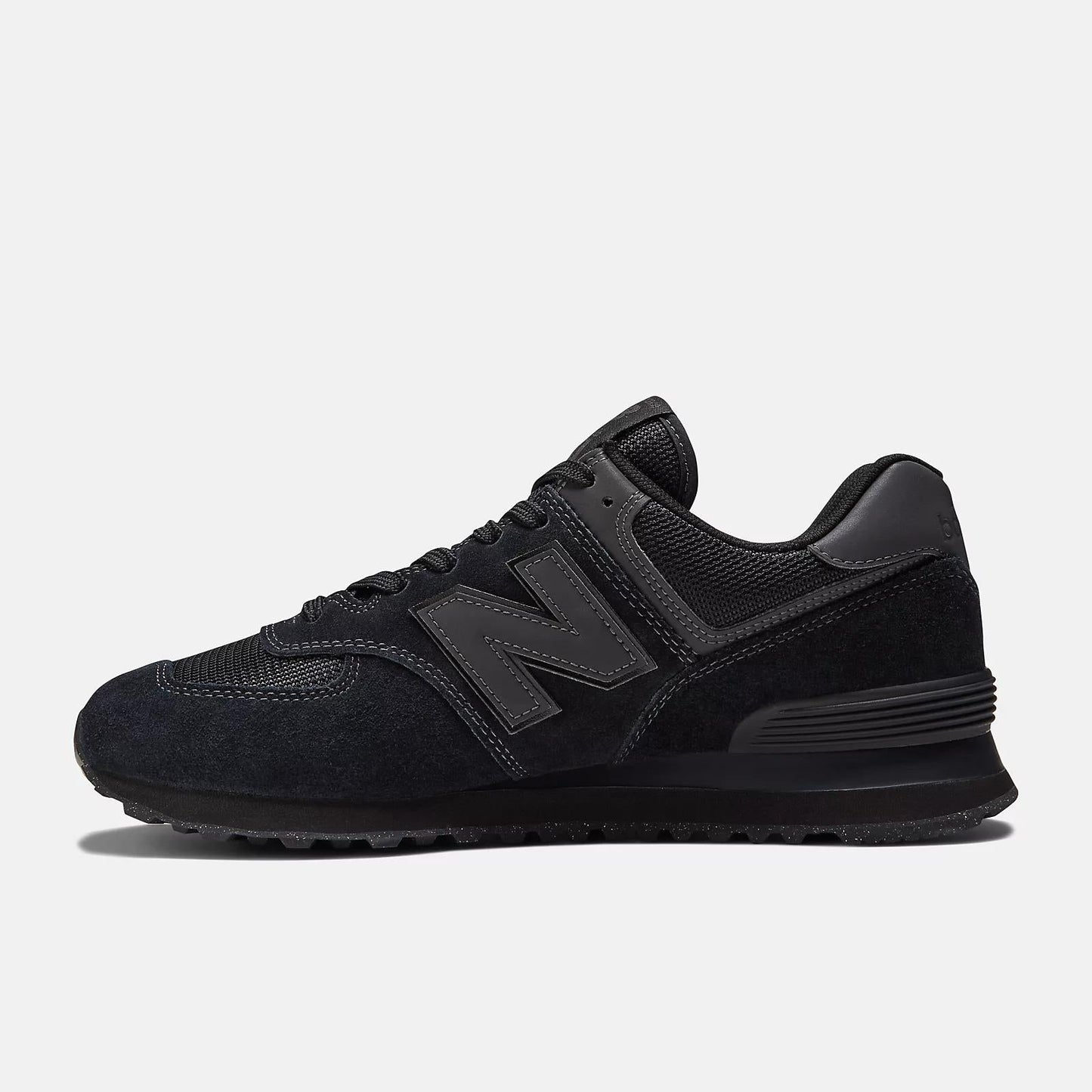 Men's Wide Fit New Balance ML574EVE Walking/Running Trainers - Exclusive - Black