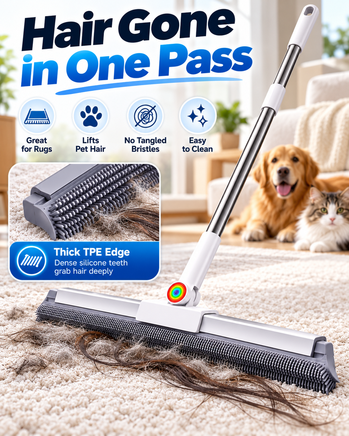 Wet & Dry Floor Squeegee Mop