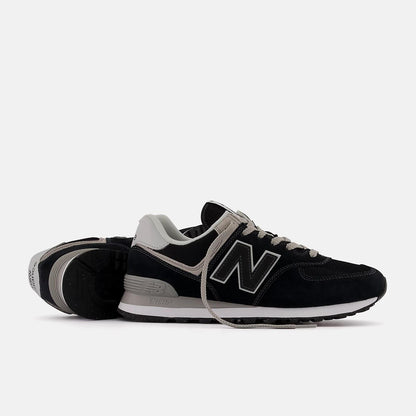 Men's Wide Fit New Balance ML574EVB Walking/Running Trainers - Exclusive - Black/White ENCAP Width 4E
