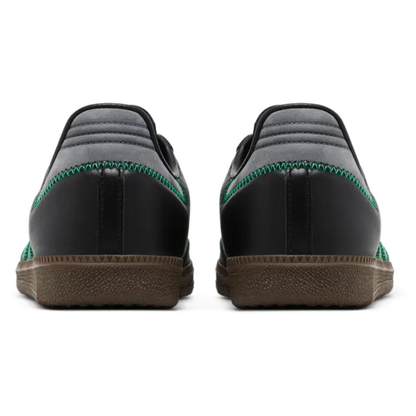 Adidas Orignals Women's Black/Green Samba OG Sneakers, IE6520 (No Box)