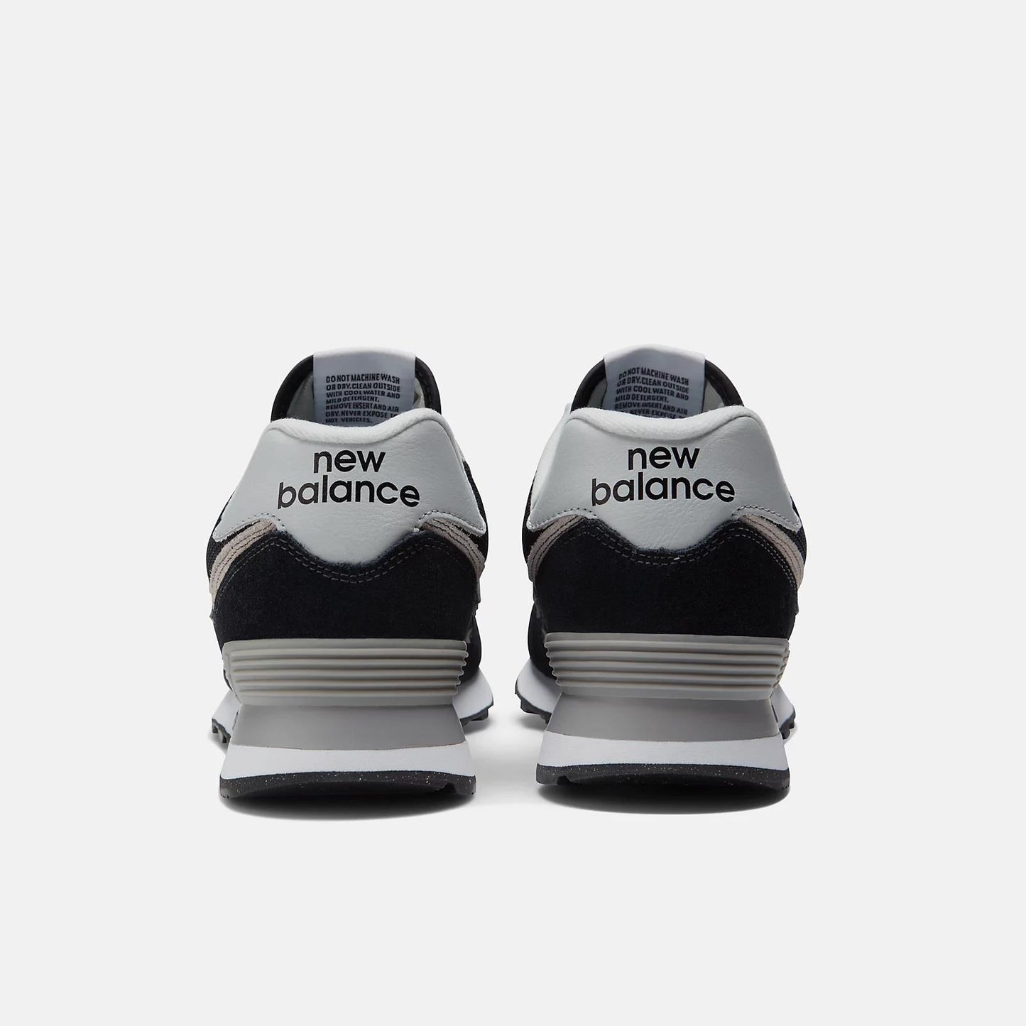 Men's Wide Fit New Balance ML574EVB Walking/Running Trainers - Exclusive - Black/White ENCAP Width 4E