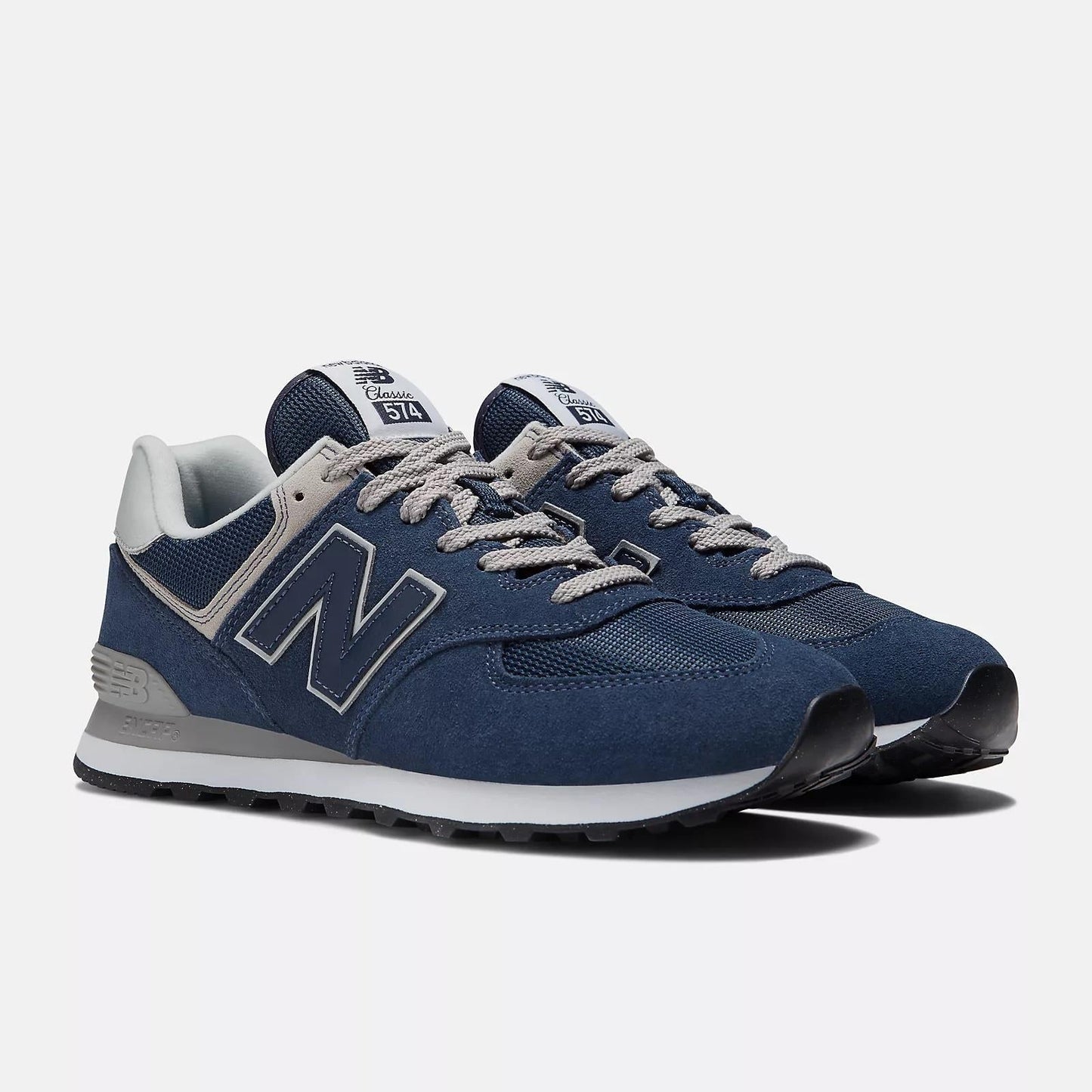 Men's Wide Fit New Balance ML574EVN Walking/Running Trainers - Exclusive - Navy ENCAP