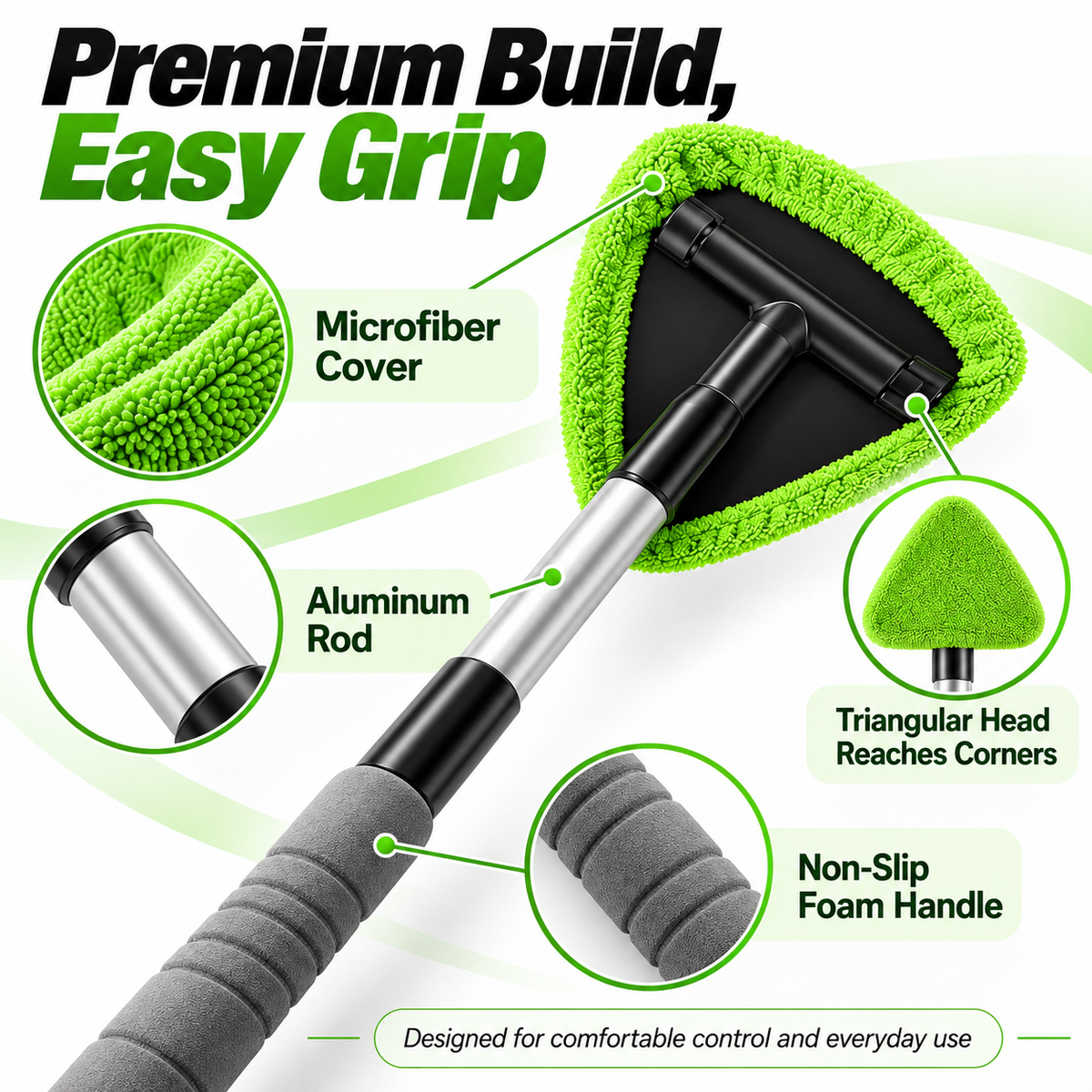 9-Piece Windshield Cleaning Kit – Extendable Car Window Cleaner for a Streak-Free Shine 🚗✨