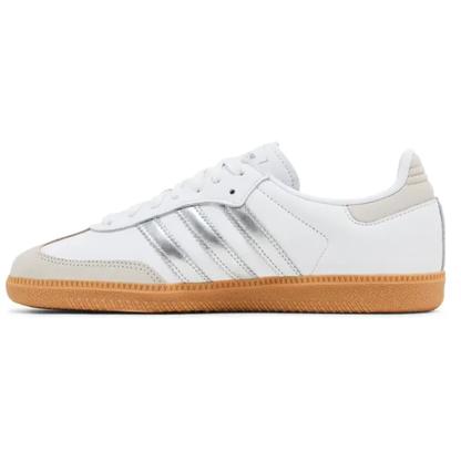 Adidas Originals Women's White/Silver Samba OG Sneakers, JI2725 (No Box)