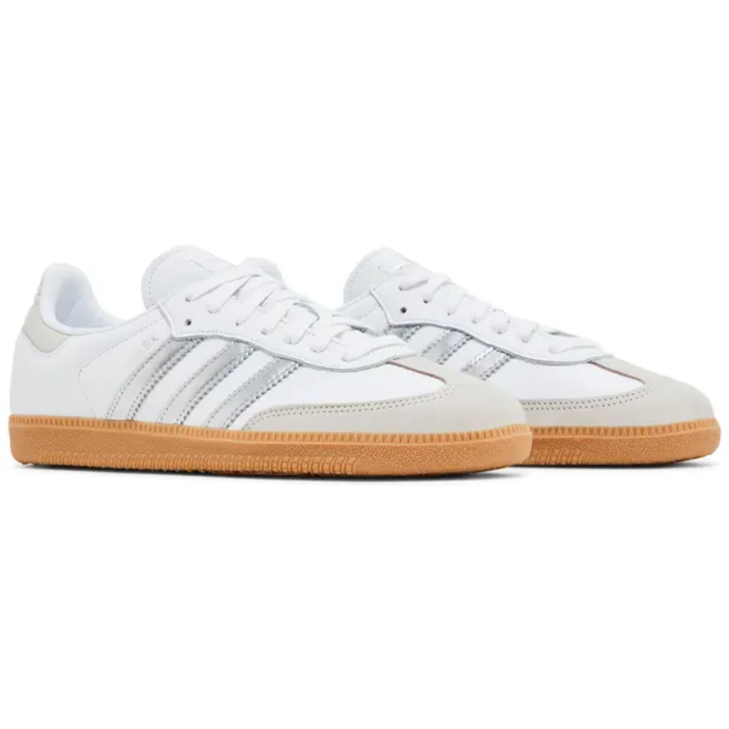 Adidas Originals Women's White/Silver Samba OG Sneakers, JI2725 (No Box)