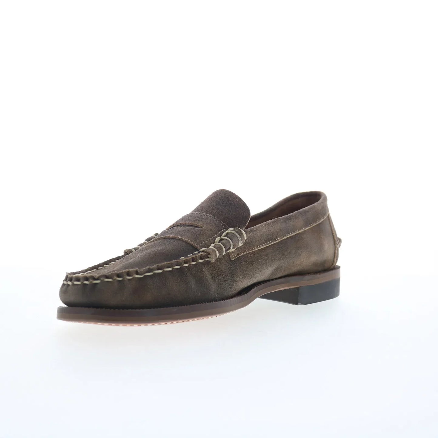 Sebago Cayuga 751142W-959 Womens Brown Suede Loafers & Slip Ons Boat Shoes