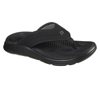 Men's Wide Fit Skechers 204383 Relaxed Fit Sargo Point Vista Flip Flops