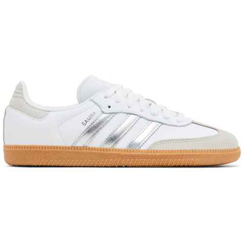 Adidas Originals Women's White/Silver Samba OG Sneakers, JI2725 (No Box)