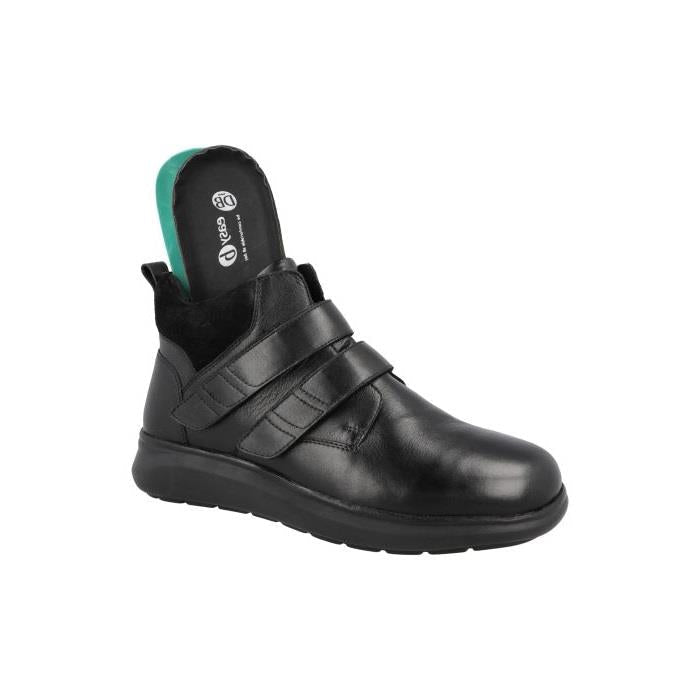 Men's Wide Fit DB Solomon Boots - Black Lea / Suede