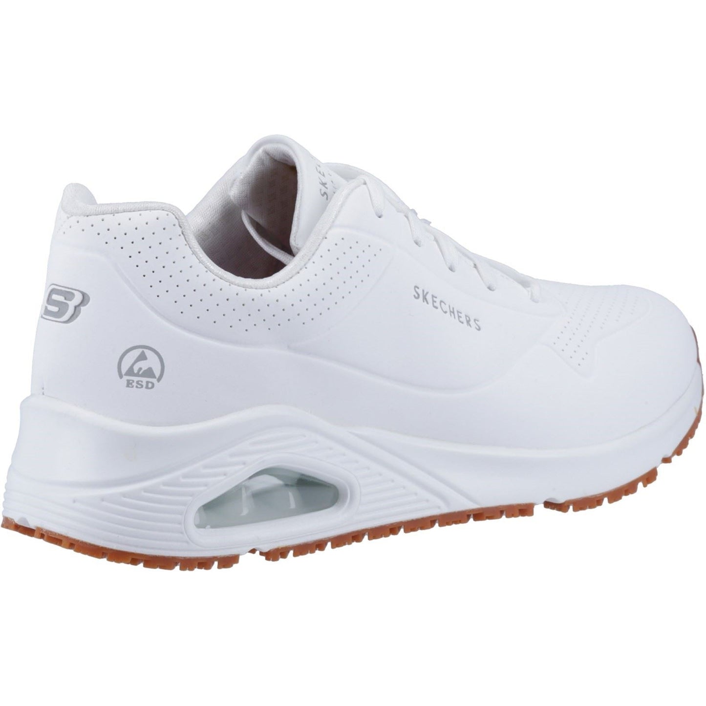 Men's Wide Fit Skechers 200054EC Uno SR Trainers - White