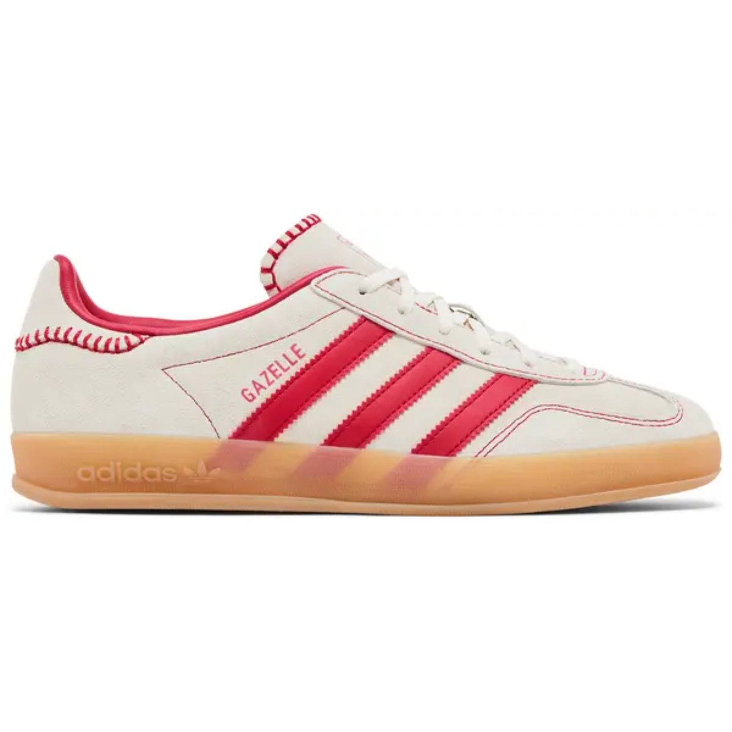 Adidas Originals Women's Cream/Scarlet Gazelle Indoor Sneakers, JS1402 (No Box)