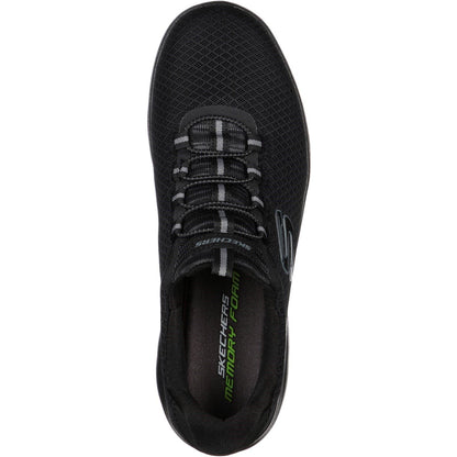 Men's Wide Fit Skechers 52811 Summits Slip On Sports Trainers - Black