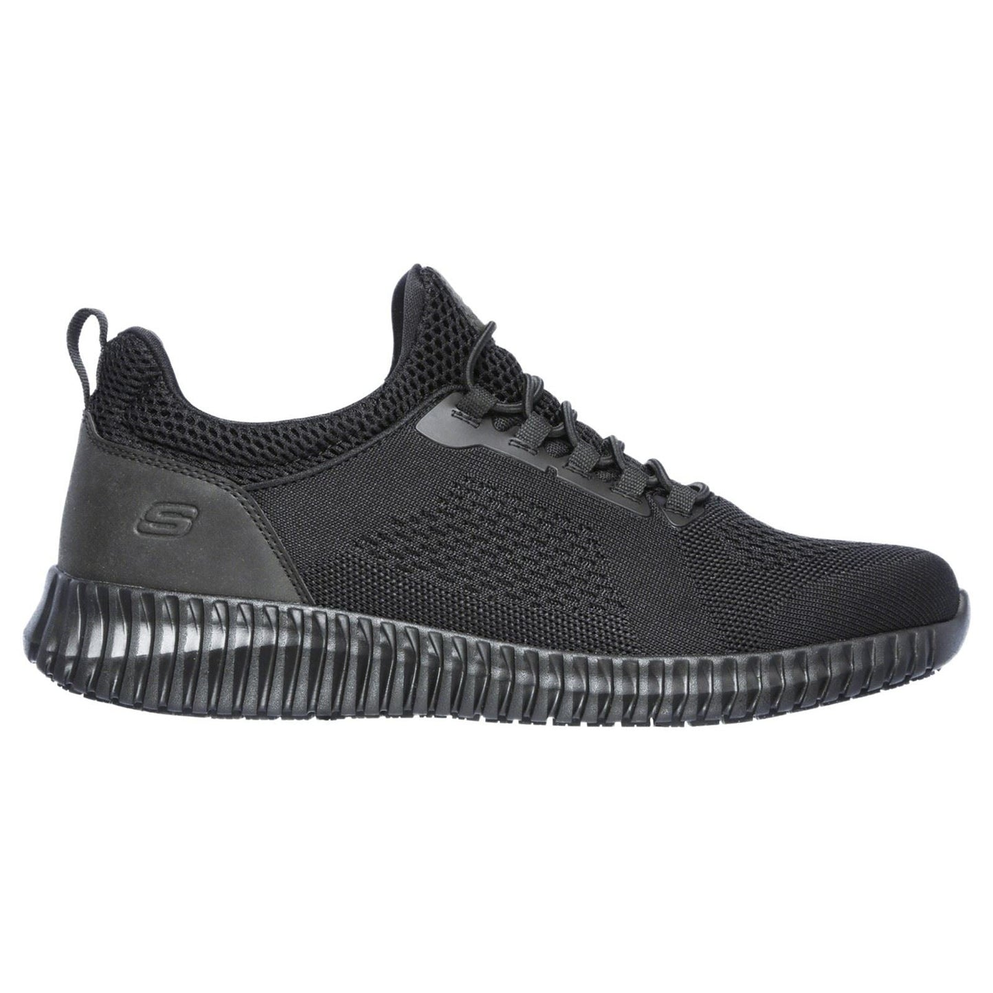 Men's Wide Fit Skechers 77188EC Cessnock Occupational Trainers - Black