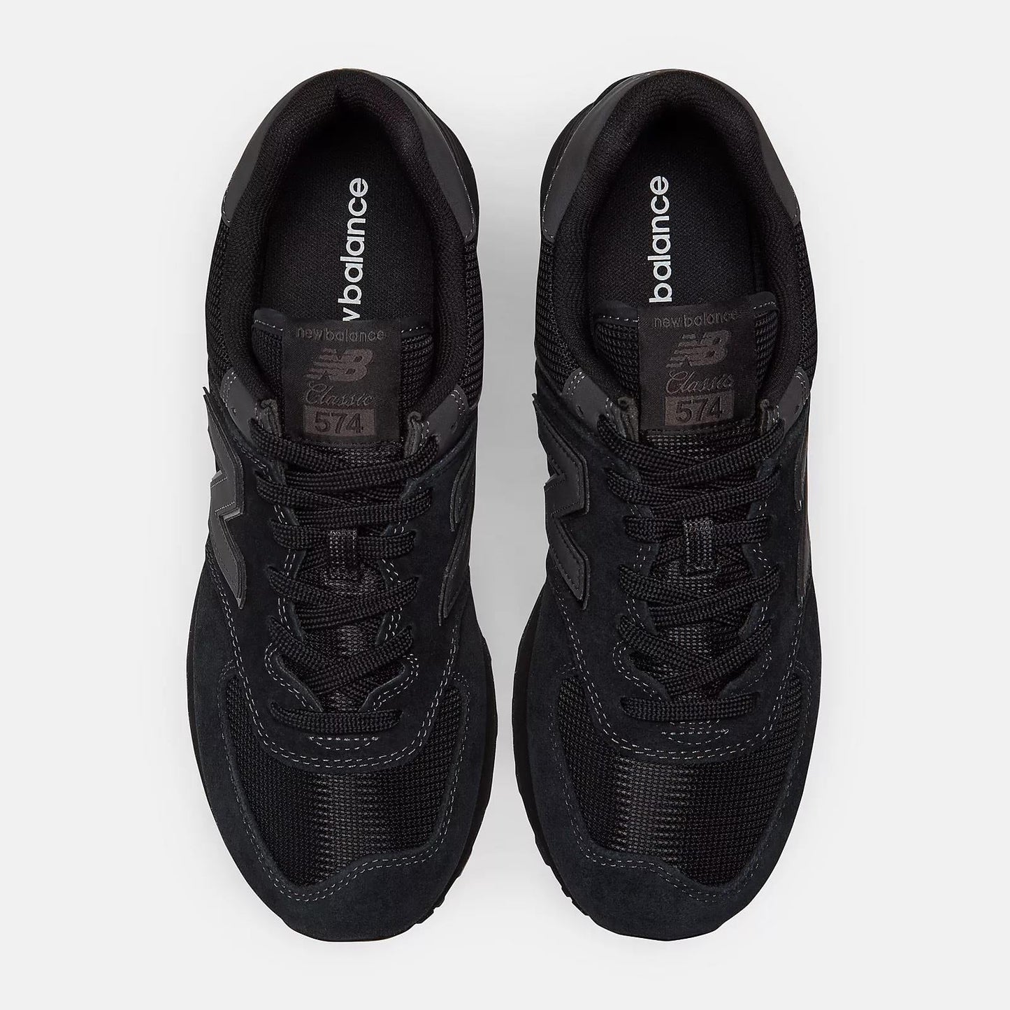 Men's Wide Fit New Balance ML574EVE Walking/Running Trainers - Exclusive - Black